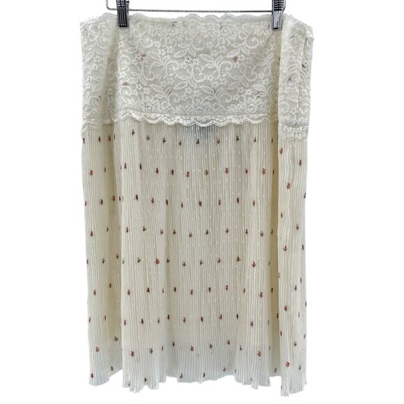 Modest Dress Cottagecore Milkmaid Prairie Flowy Lace Floral Swiss Dot Skirt 16 - Picture 1 of 10